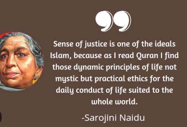 Umme_Rafeda's tweet photo. when the peasant and king kneel side by side and proclaim: ‘God Alone is Great’… I have been struck over and over again by this indivisible unity of Islam that makes man instinctively a brother.“ —  #SarojiniNaidu https://t.co/xWqJvfNgDb