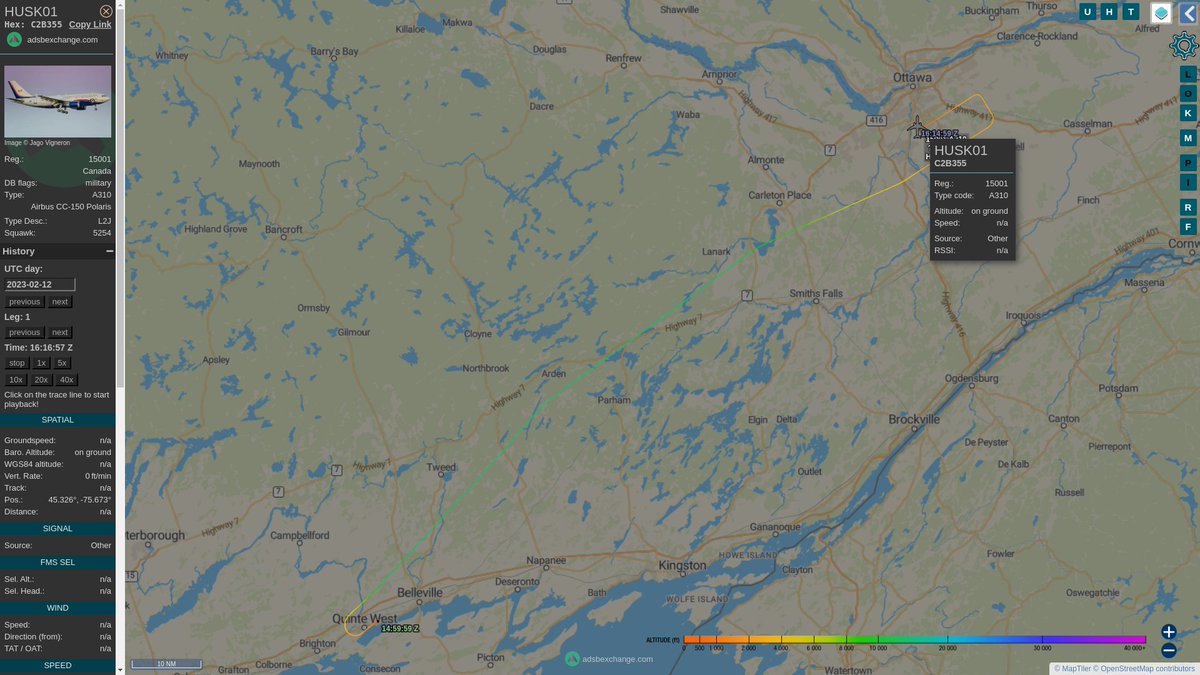 steffanwatkins's tweet photo. 🇨🇦 #RCAF CC-150 Polaris 15001 using call sign #HUSK01 picked people up in Ottawa and dropped them at #CFBColdLake before heading back home to #8WingTrenton. That's really interesting because it's so unusual; yes I think it's all related.
https://t.co/HxjugDVew7
#C2B355 https://t.co/zmAgC4l6Ah
