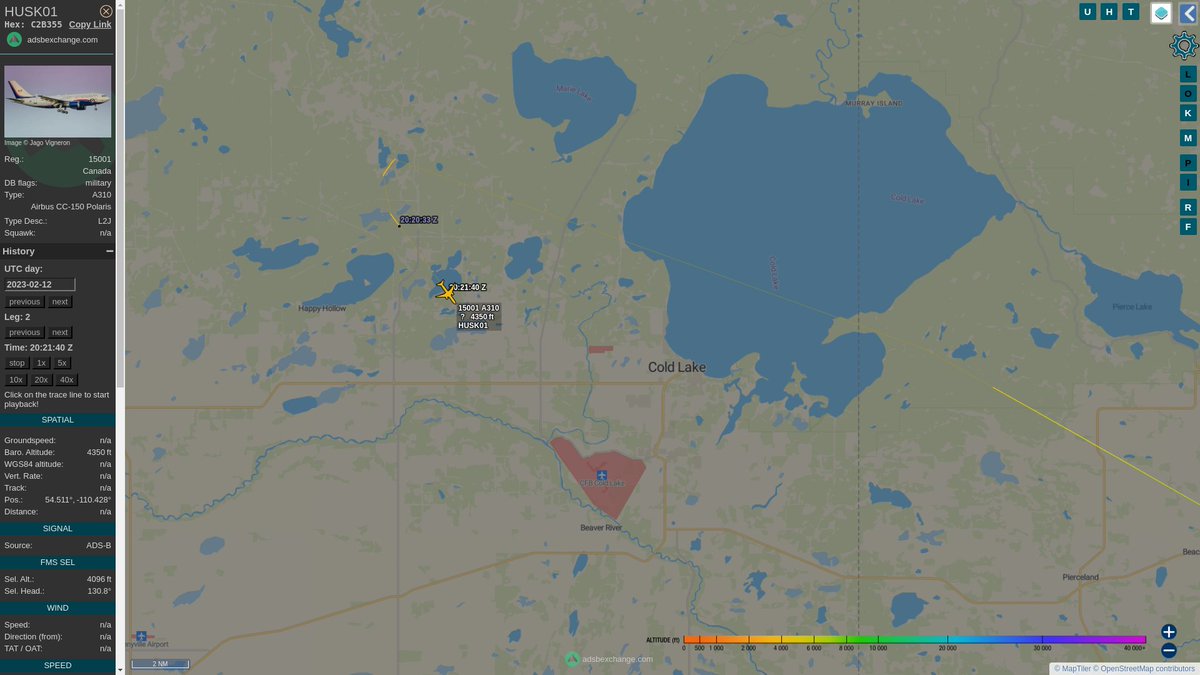 steffanwatkins's tweet photo. 🇨🇦 #RCAF CC-150 Polaris 15001 using call sign #HUSK01 picked people up in Ottawa and dropped them at #CFBColdLake before heading back home to #8WingTrenton. That's really interesting because it's so unusual; yes I think it's all related.
https://t.co/HxjugDVew7
#C2B355 https://t.co/zmAgC4l6Ah