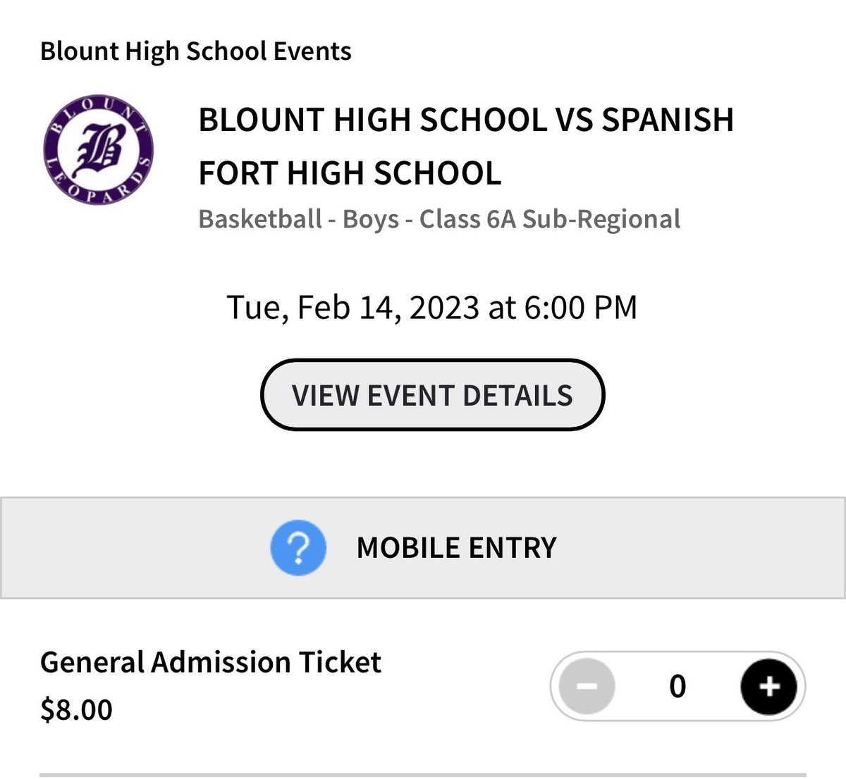 SFToroHoops's tweet photo. Tickets went live for subregional pairings  tonight!

Monday, February 13th
Spanish Fort Women @ Theodore
⏰ = 6:00pm
🏫 = Theodore High School 
🎟 = GoFan 
📺 = NFHS 

Tuesday, February 14th
Spanish Fort Men @ Blount
⏰ = 6:00pm
🏫 = Blount High School 
🎟 = GoFan
📺 = NFHS https://t.co/7iNmhPcEKE