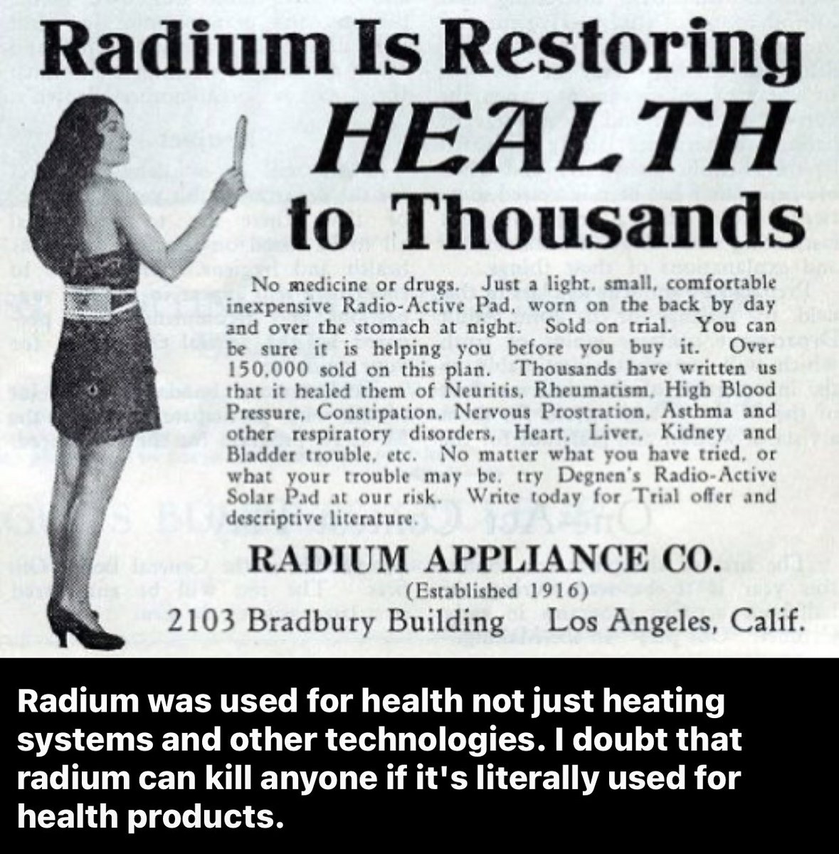 MakingFranklins's tweet image. What is Radium? Heat, health, and beauty- what other types of free energy are hidden from use? 
#mudflood
#Tartaria
#historyreset