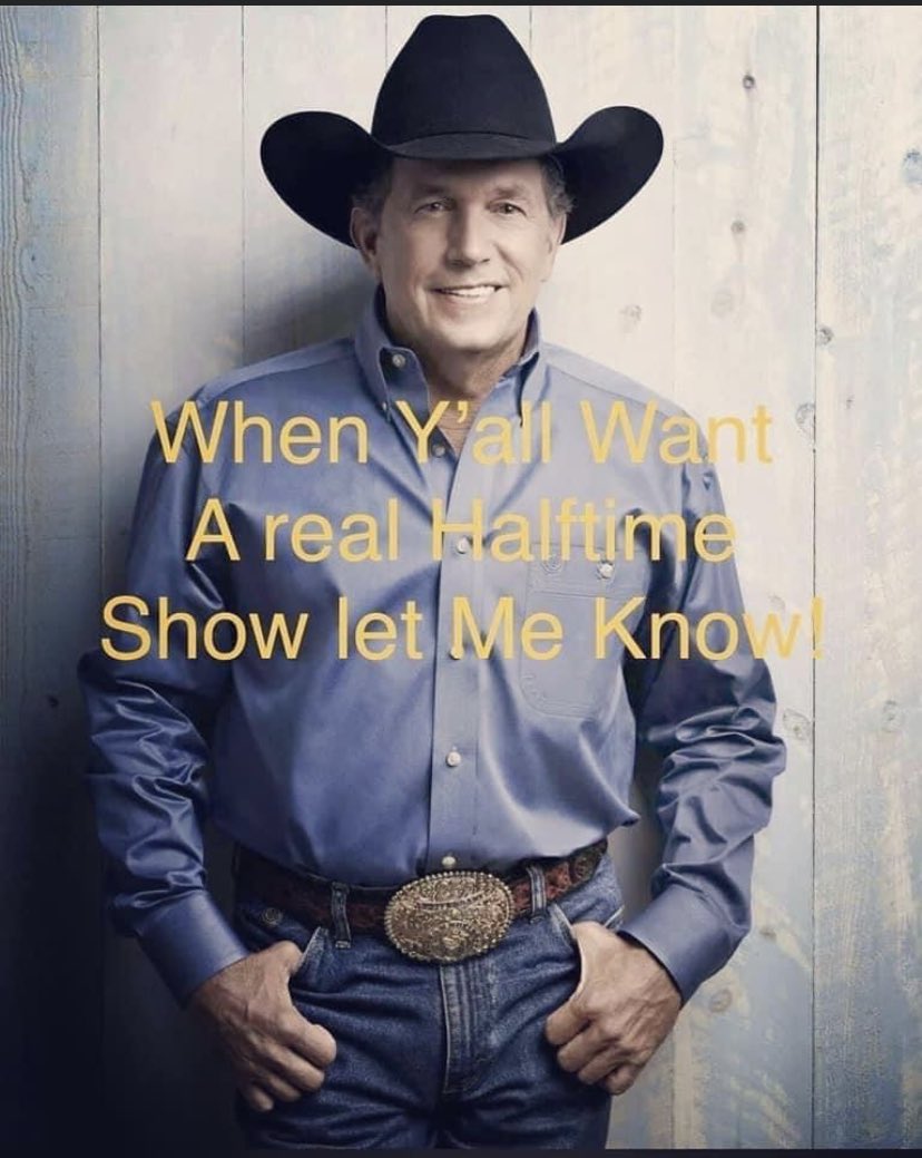 Smackdownonyou's tweet photo. This year halftime show was boring 😴…We need George to perform.. 😉 https://t.co/W9Ol3pfDzu