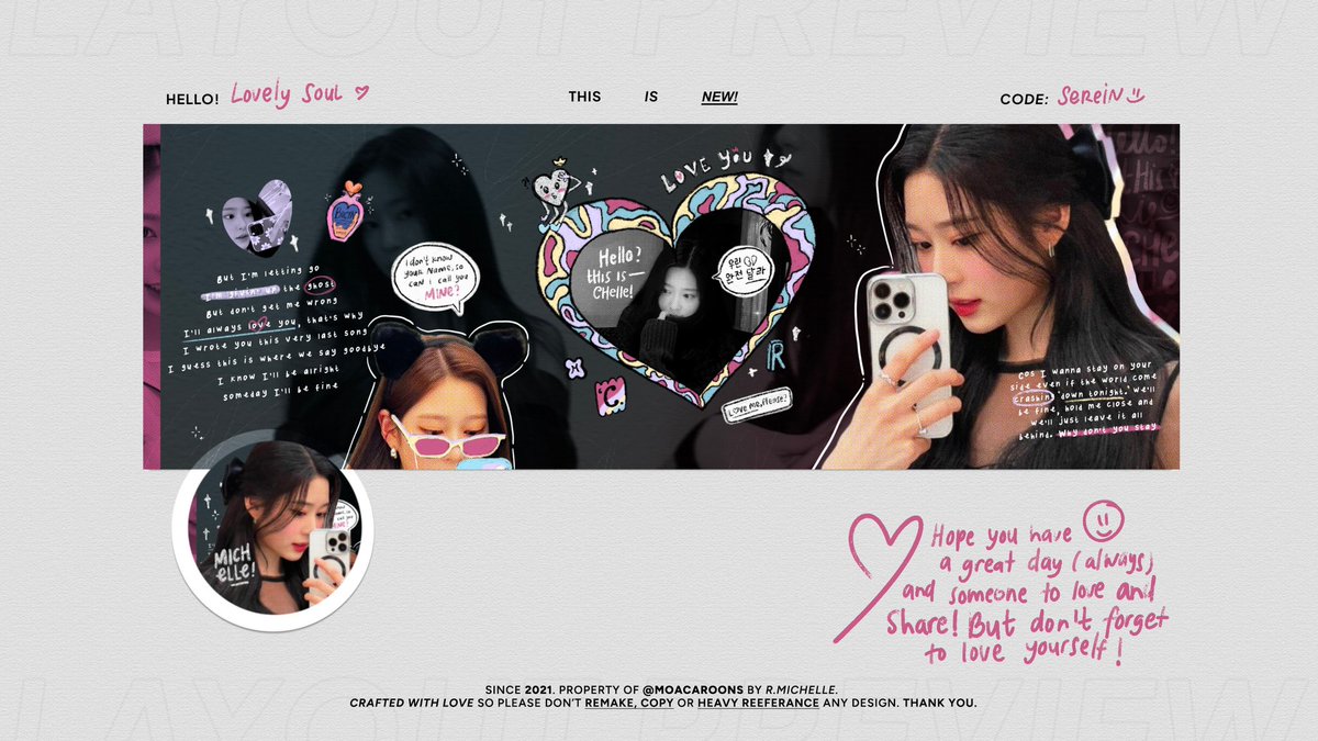 Another day another layout, right. If you want to, please check alt! 🥺💜