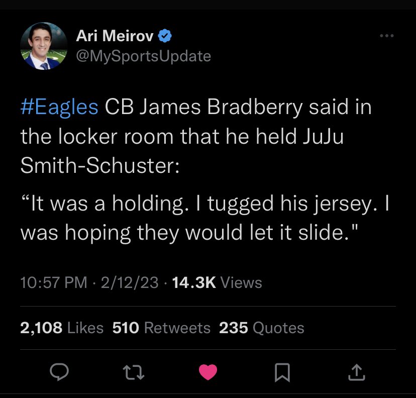 TJayyOkay's tweet photo. @timthetatman TO ALL OF YOU BUMS SAYING IT WASNT HOLDING, BRADBERRY HIMSELF ADMITTED HE HELD https://t.co/uIQMOCDYnf