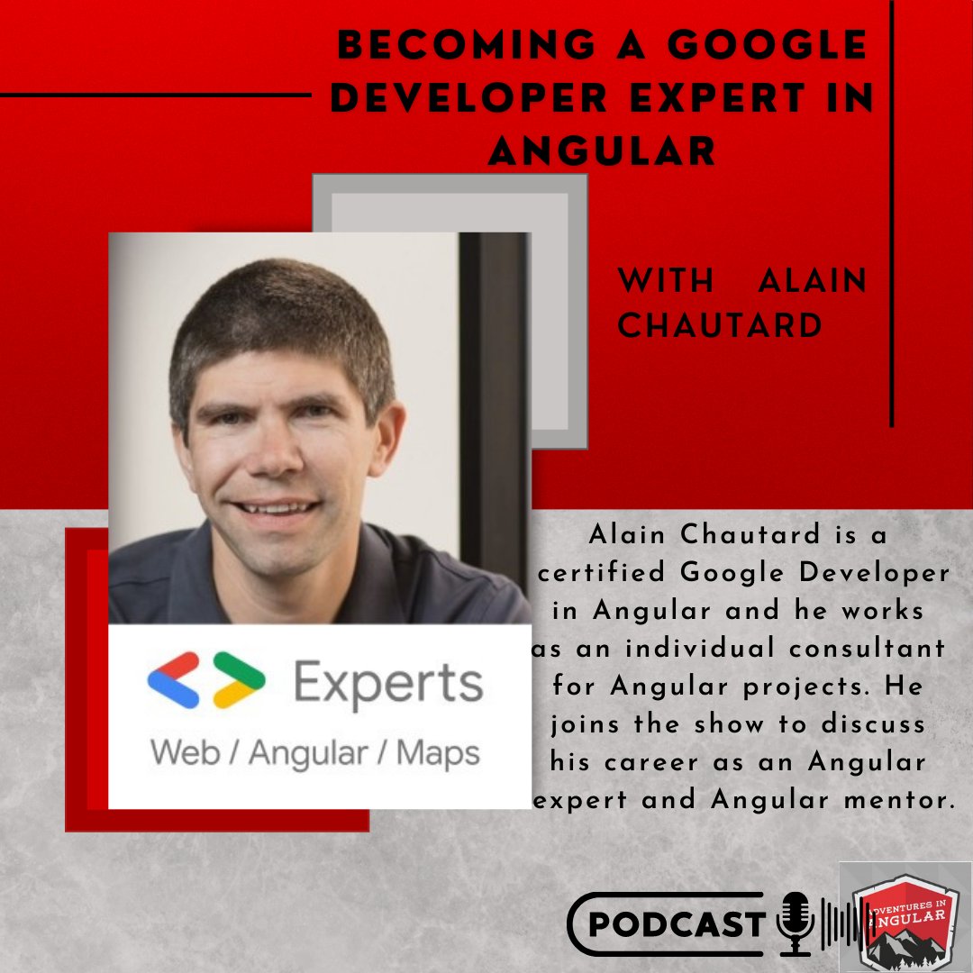 angularpodcast's tweet photo. Check out this week's episode of #AdventuresInAngular with @AlainChautard

#AiA: Becoming a Google Developer Expert in Angular

https://t.co/5vWTkWqd3w https://t.co/afpTebDBpp
