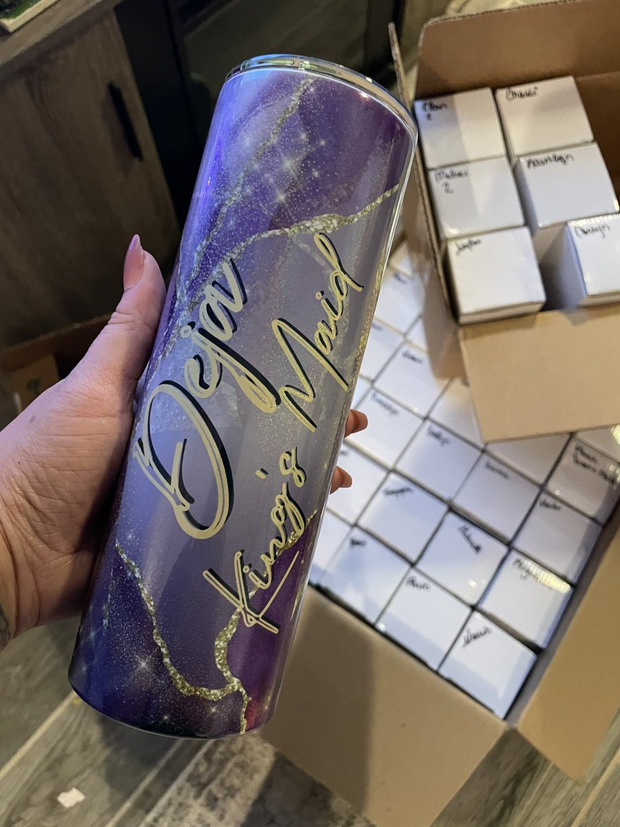 Zulu Maids 2023 tumblers designed by yours truly 💜💚💛