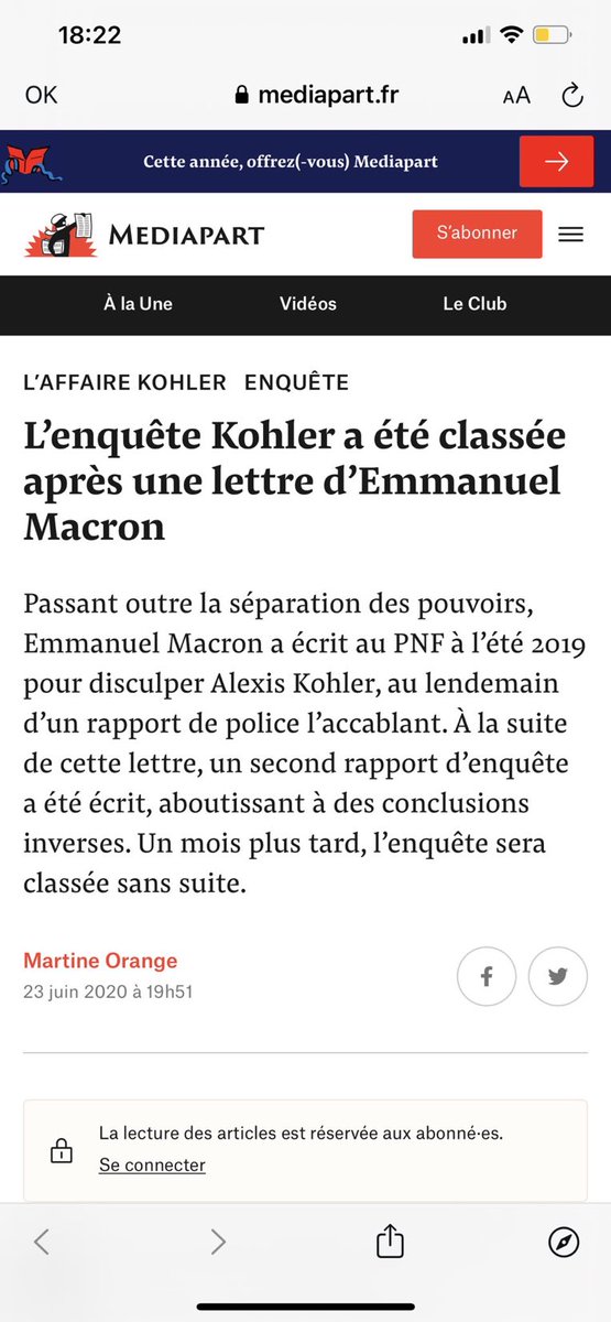 EnModeMacaron's tweet photo. Quand on apprend que Macron est intervenu personnellement dans une affaire judiciaire pour protéger son bras droit à l'Élysée Alexis Kohler...

Médiapart a révélé la lettre de Macron qui a tué l'enquête du Parquet financier...

Relançons ce scandale! https://t.co/luBDaVQYas