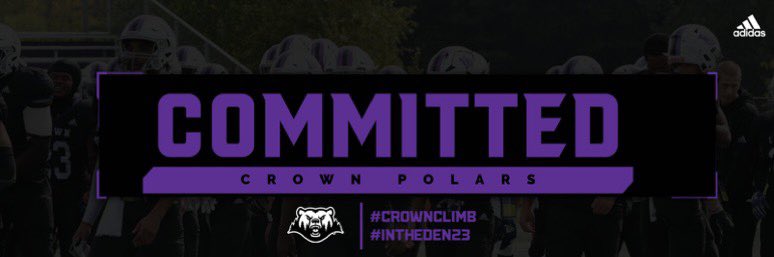 Can’t wait to continue my football career at crown! Thanks to all those who helped me get here!