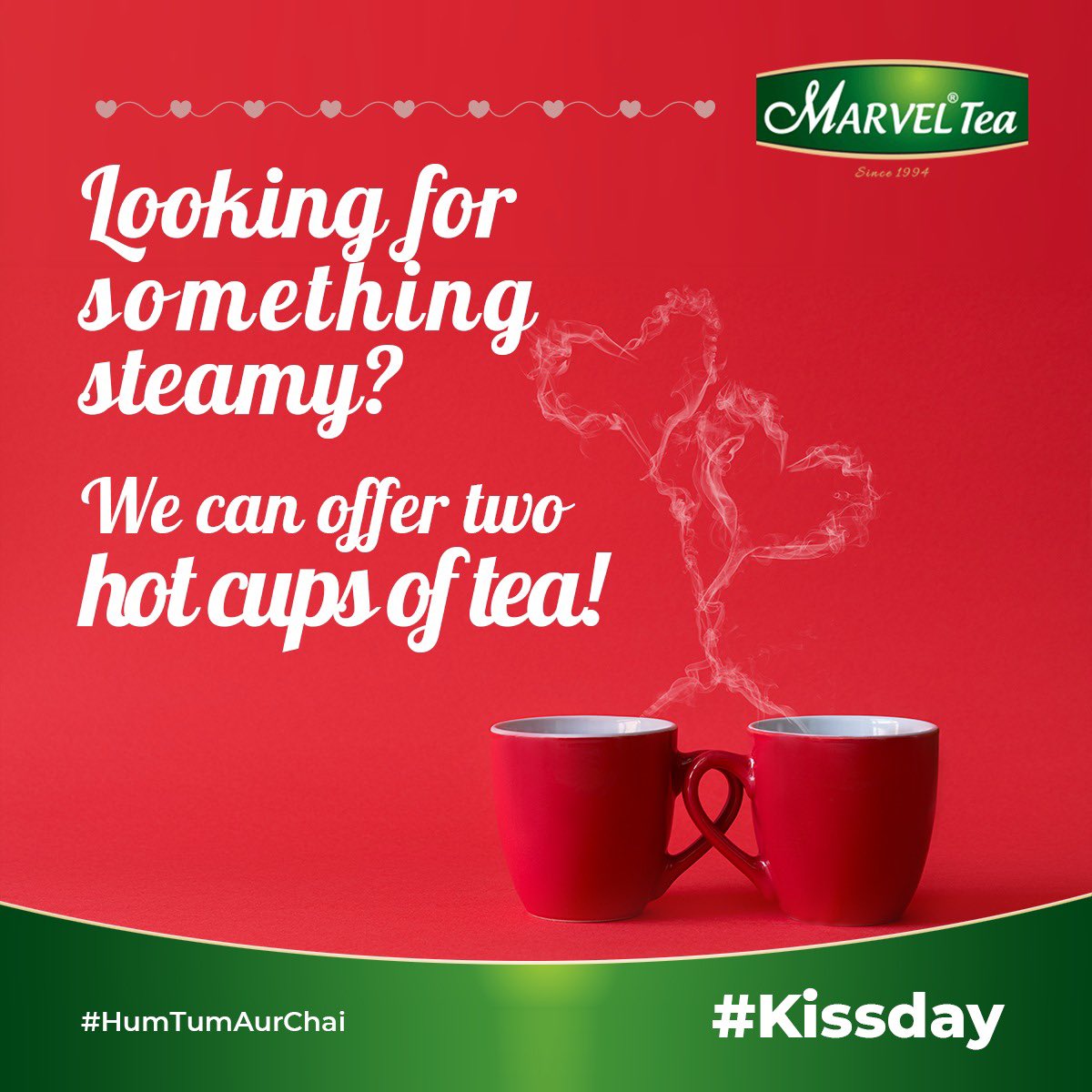 marvellimited's tweet photo. We can offer two cups of hot tea☕️
#marveltea #tea #chai #chailover #kissday #valentines #valentinesweek https://t.co/LDYawxsiPR