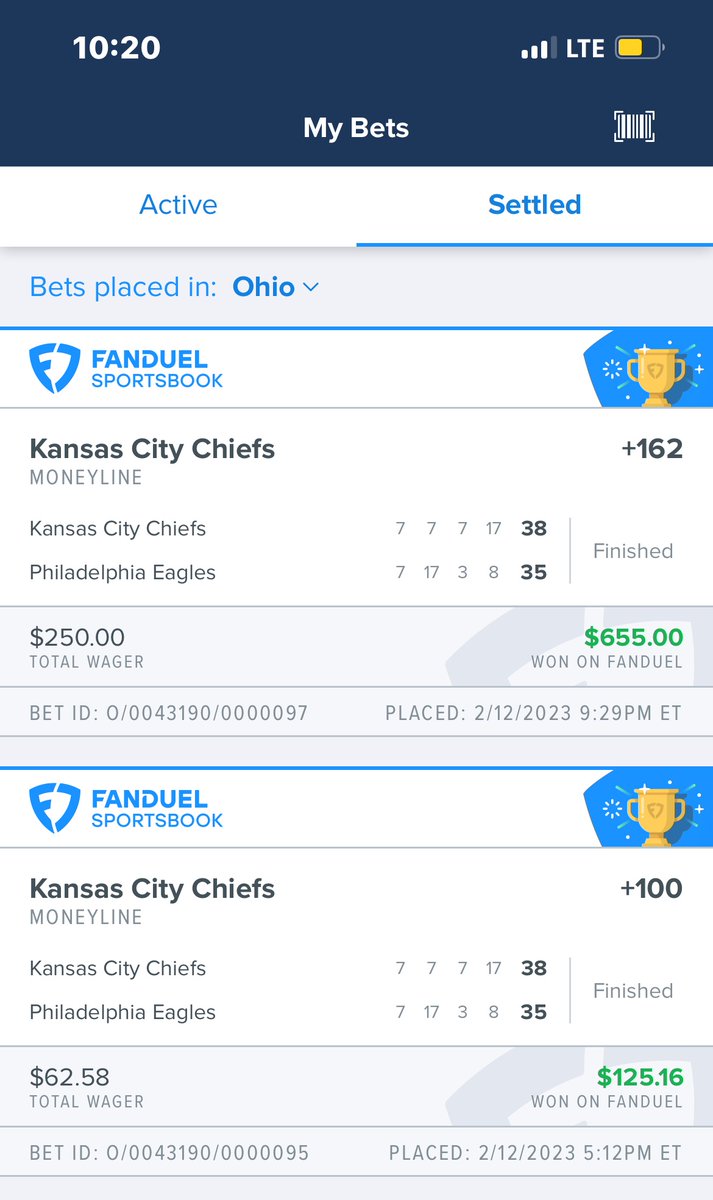 StephenHamilt12's tweet photo. @getnickwright Live bet the Chiefs after the TD to open the 2nd half. Congrats! https://t.co/IkL6fDhfoZ