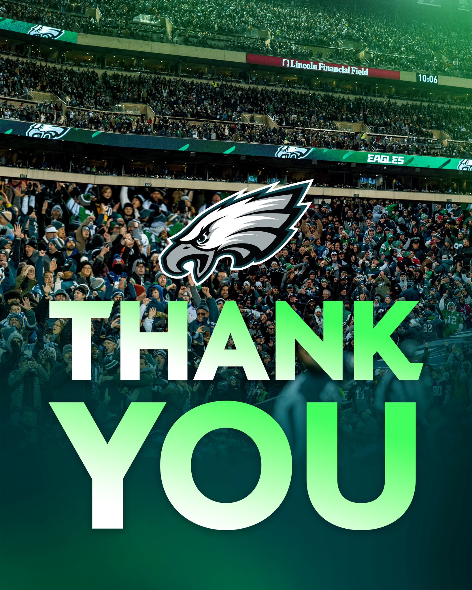 Megalopolis aktivt Gamle tider Philadelphia Eagles on Twitter: "To our fans, who were undefeated this  season – your passion, dedication, and support is unmatched. Thank you.  #ItsAPhillyThing https://t.co/OcPPVDMYkY" / Twitter