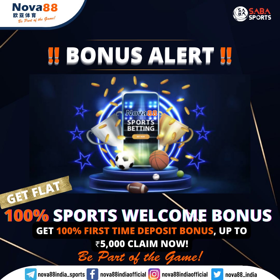 nova88_india's tweet photo. Get First Time Deposit Bonus up to 5000rs Claim Now!!

Click on the link to register - https://t.co/uddYCeSDbt

#nova88india #bonuses #CricketTwitter #Cricket #sportsbettingtwitter #sportsbettingpicks #slot #slotonline https://t.co/XEzYRnA04q