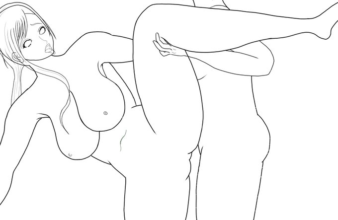 #皆さん線画と塗った後を見せてください 
中田氏絶頂。 