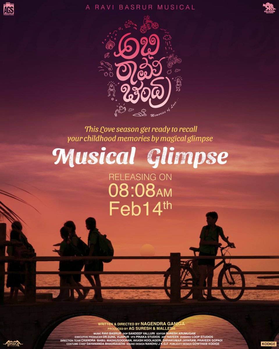 Ravi Basrur (@ravibasrur) on Twitter photo Witness our First Musical Glimpse From #AbhiRamaChandra 💫
Get ready tomorrow @ 08:08am💓
@nagendra_ganigabl <a href="/RathaKirana/">Ratha Kirana</a>
<a href="/sidmoolimani/">siddu.moolimani</a>
<a href="/natyaranga/">NATYA RANGA</a>
<a href="/shivaniirai/">Shivani Rai</a> Witness our First Musical Glimpse From #AbhiRamaChandra 💫
Get ready tomorrow @ 08:08am💓
@nagendra_ganigabl <a href="/RathaKirana/">Ratha Kirana</a>
<a href="/sidmoolimani/">siddu.moolimani</a>
<a href="/natyaranga/">NATYA RANGA</a>
<a href="/shivaniirai/">Shivani Rai</a>