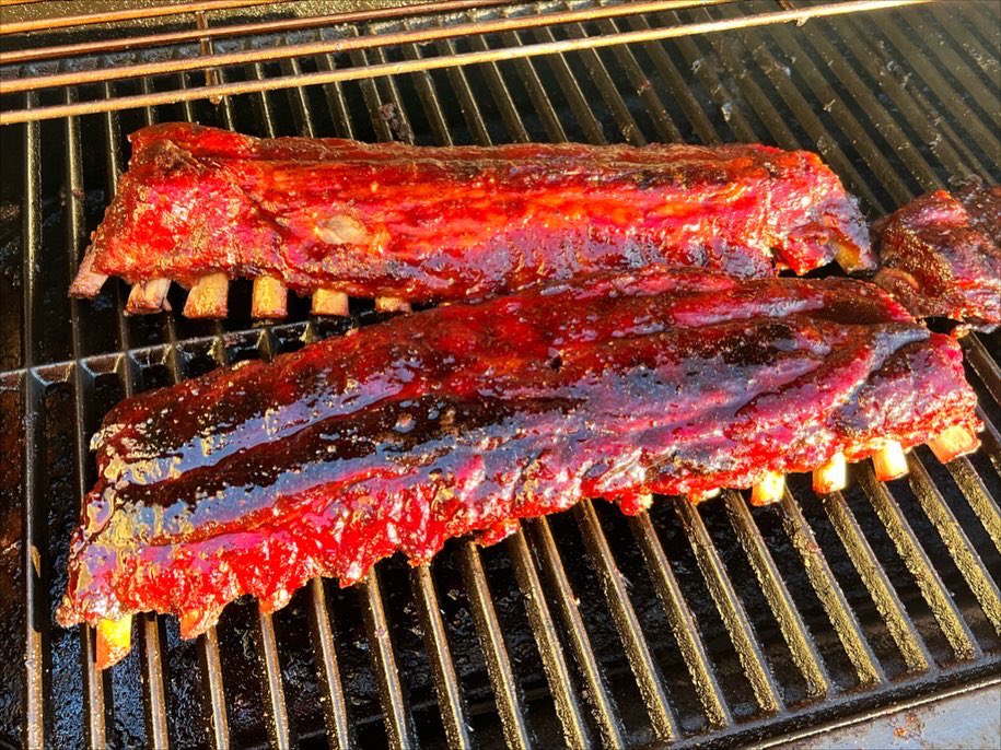 I was happy with the way these Maple bourbon baby backs turned out. #bbq #pelletgrill