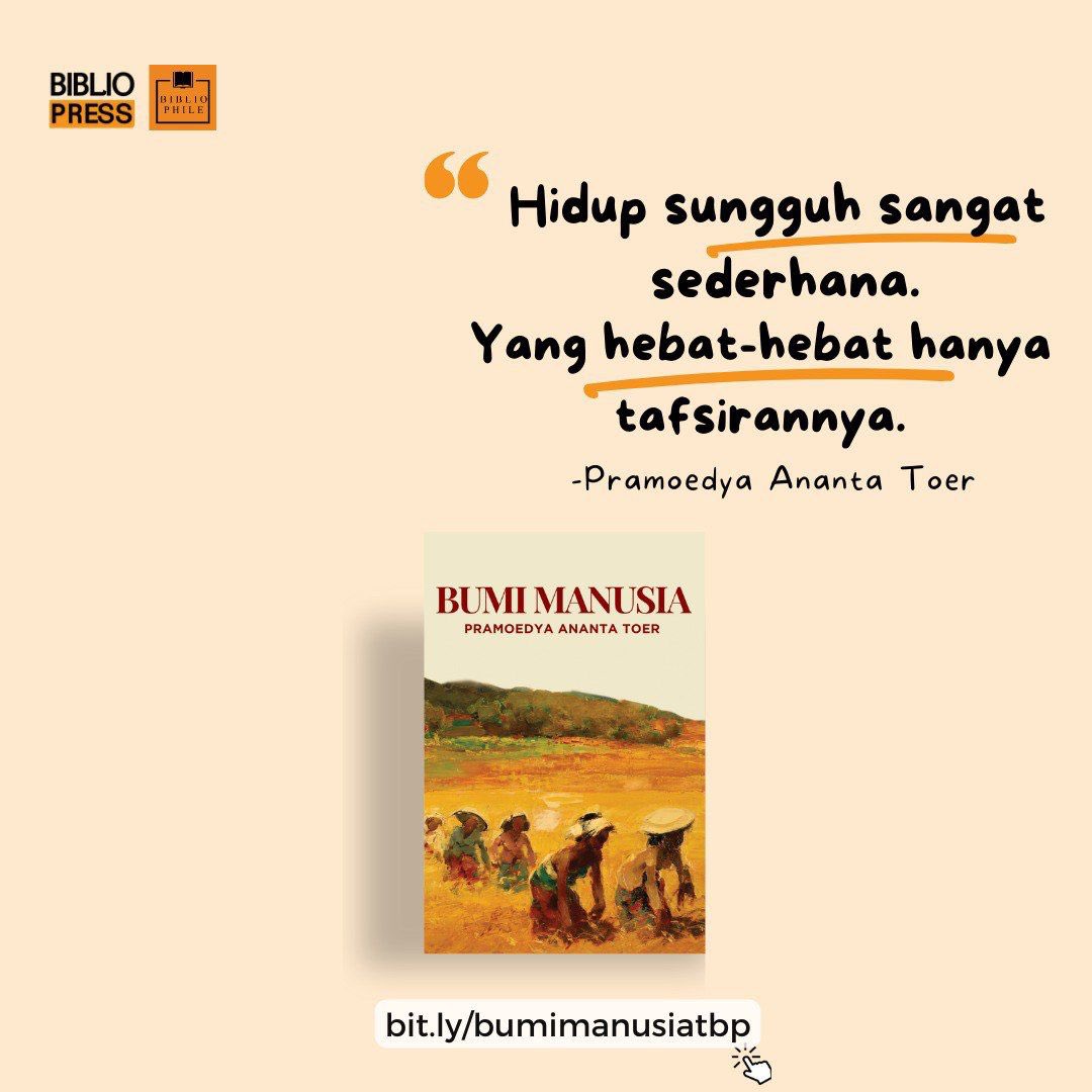 bibliobuku's tweet photo. PERHATIAN‼️

Buku Bumi Manusia bakal menemui anda di KLAB✨

Jangan lepaskan peluang ini kerana kuantiti adalah terhad tau!

KLAB 2023 akan berlangsung pada: 
🗓️ 23-26 Feb 2023
📍 Central Market, Kuala Lumpur
⏰ 10:00 pagi - 8:00 malam
⛺️ Reruai no.4

Jumpa di KLAB 2023 nanti😉 https://t.co/3Tce4qK2eR