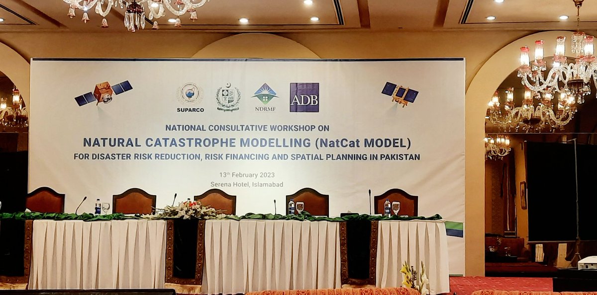 IrfanKHunzai's tweet photo. Attending a workshop on Natural Catastrophe Modelling For Disaster Risk Reduction, Risk Financing, and Spatial Planning in Pakistan. 
#NDRMF #ADB #SUPARCO #NDMA https://t.co/6TZVqYLBGJ