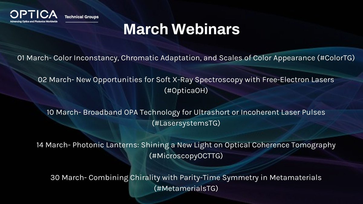 OpticaTechGroup's tweet photo. We’re excited to announce that we are hosting a social media giveaway through 31 March 2023! Join us for two #OpticaTechGroup webinars for your chance to win. Please see the guidelines to ensure you qualify for the giveaway. Participants must meet all requirements to be eligible. https://t.co/ZzvCCLpo0p