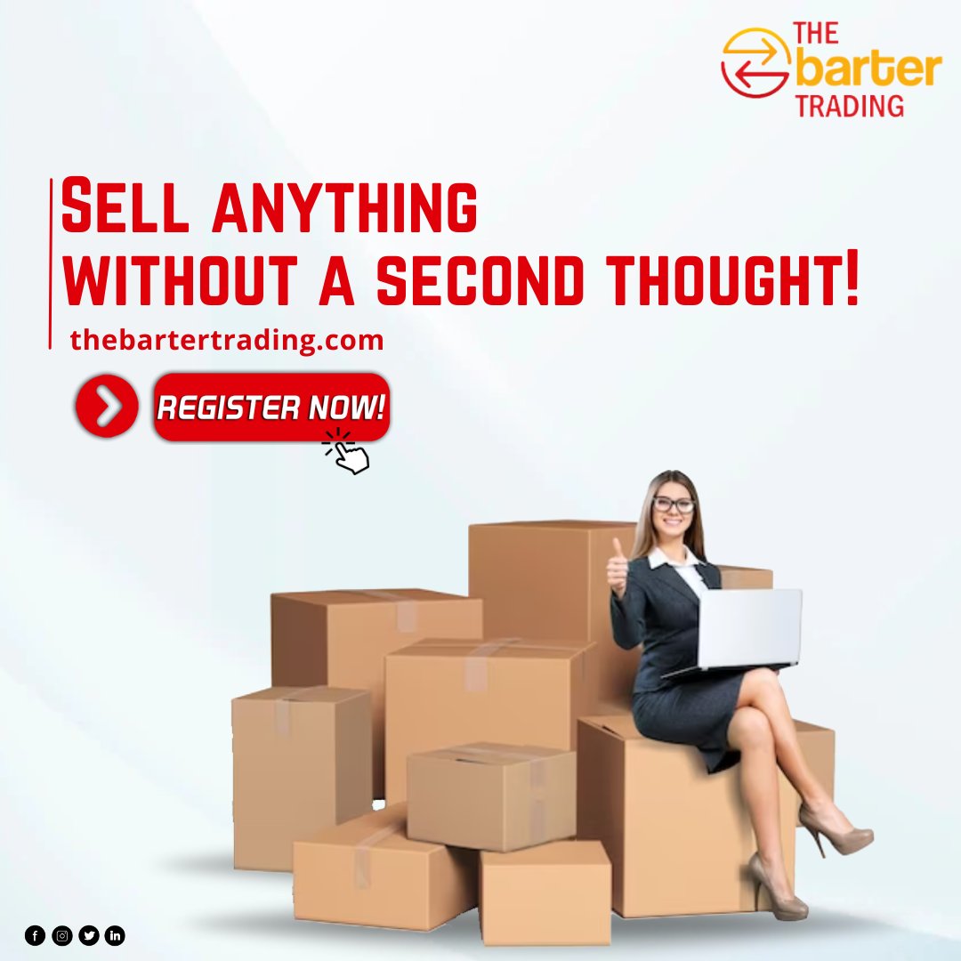 Sell Anything
Without A Second Thought!
The Barter Trading
Buy | Sell | Barter
thebartertrading.com 
#TheBarterTrading #selling #sellingtips #Sell #Whatever #SellWhatever #sell #trustedseller #sellinghomes #selly #sellonetsy #sellingtips #sellanything #sellanythingtoeverything