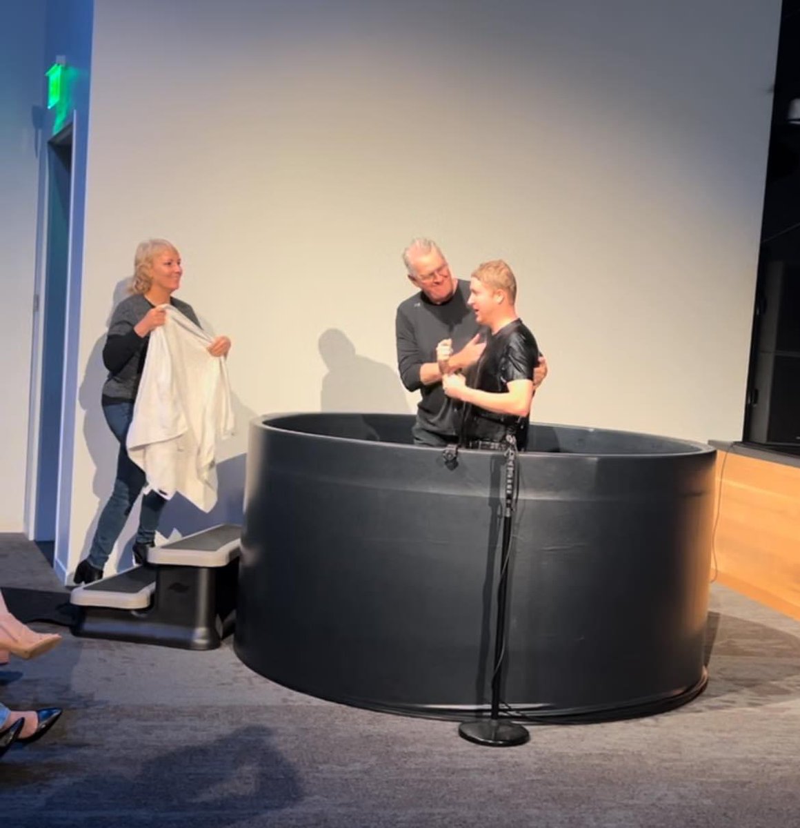 So I baptized today