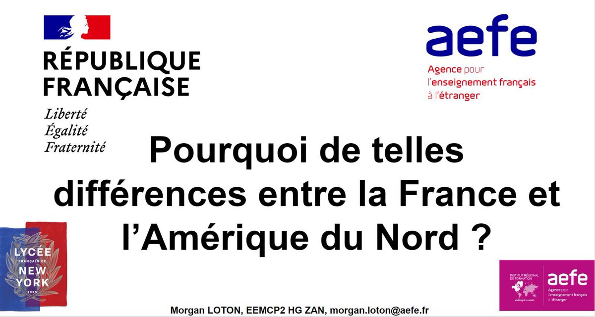 IRF_AEFE_ZAN's tweet photo. [Accompagnement pédagogique #AEFE #ZAN 🇨🇦🇺🇸] #Histoire_Géographie 

> #Différencier
> #Évaluer
> #EMC (Éducation Morale et Civique)
> #DEI (Diversité Équité Inclusion) 

Formateur : @LotonMorgan 
🏫 @LyceeFrancaisNY 
📆 9 et 10 février 2023 https://t.co/U2vVJ1DZmK