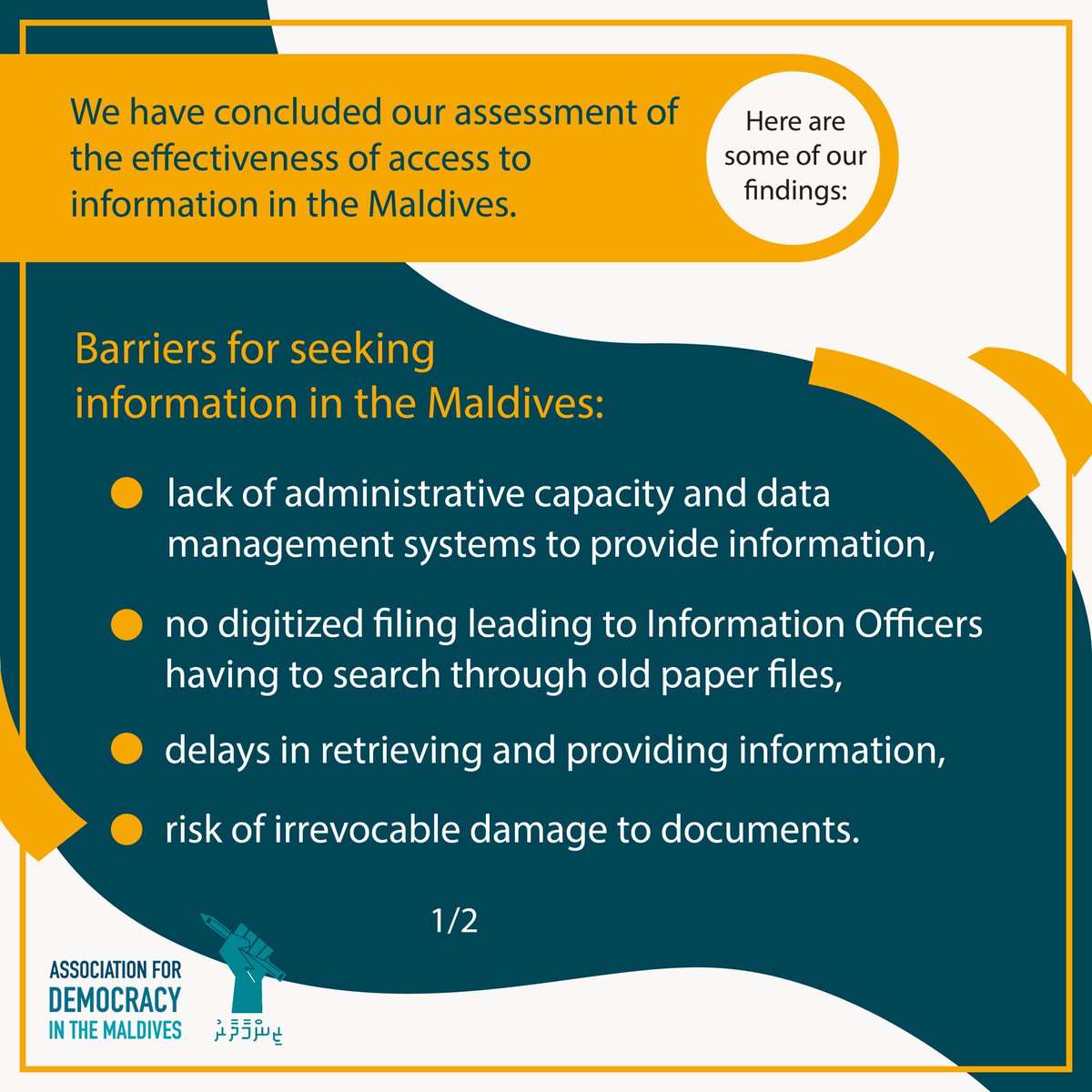 - delays in retrieving and providing information,
- risk of irrevocable damage to documents.

3/4

#RTI <a href="/zinmaadhaaru/">Project Zinmaadhaaru</a>