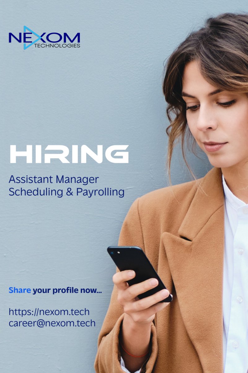 Hiring Assistant Manager - Payrolling & Scheduling

Share your profile …
career@nexom.tech
nexom.tech

#hiring #hrjobs #humanresource #hrexecutive #hrconsulting