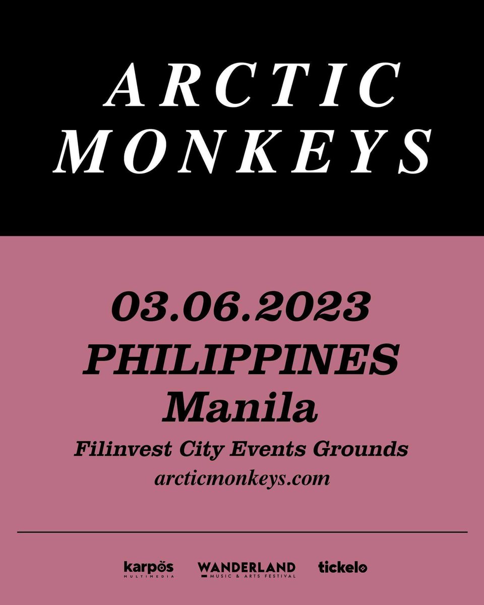🎫 ARCTIC MONKEYS CONCERT TICKET

Selling one Regular Ticket for Arctic Monkeys Concert here in PH this March 6, 2023 

Purchased for 6.4k including ticket fees but selling it for 5.5k 

RFS: conflict with class schedule

DM if interested 🥰