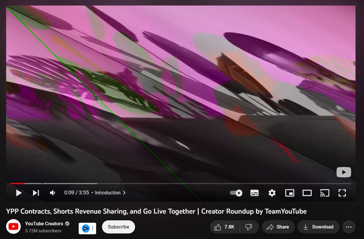 matpendle's tweet photo. @TeamYouTube this is strange the first time I see this on a video, starts well then becomes like this https://t.co/7XLwC2kzIe