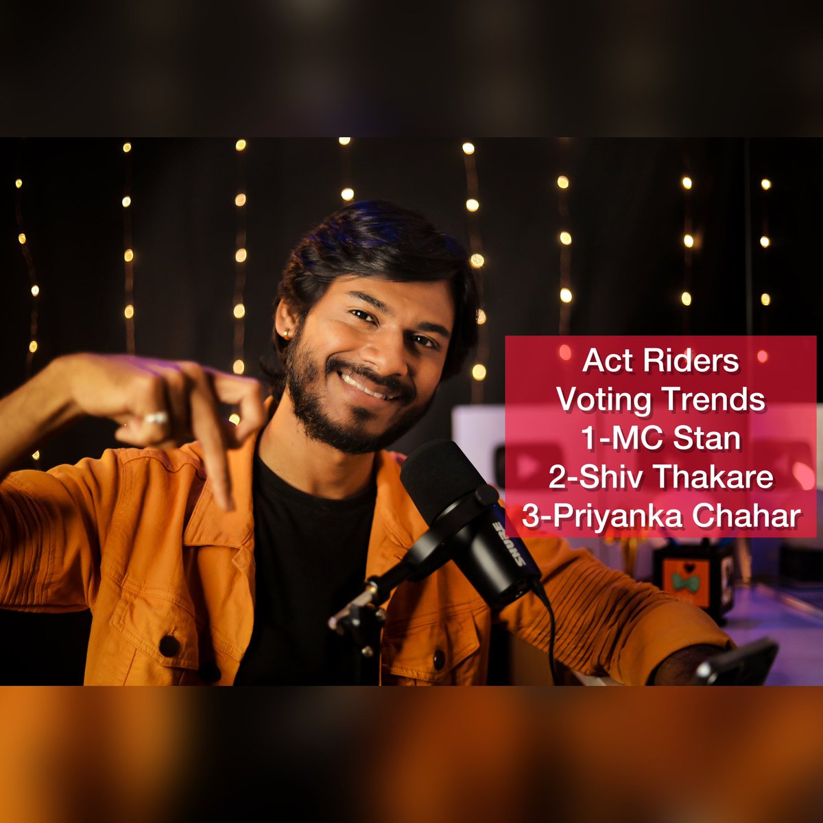 Only #Actriders Final Voting Trends 
Top 3 
1 - #MCStan 
2- #shivthakare 
3- #PriyankaChaharChodhary 
#Retweet If You Trust us ❤️ Haq Se 🤟