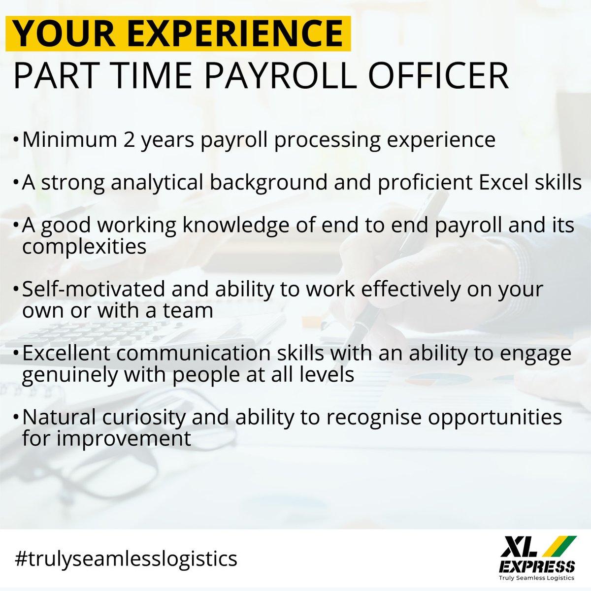 Are you a skilled and passionate #payroll specialist? We are looking for someone who knows their craft and is a genuine match with our core values! #Apply today to join our #Brisbane Head Office team at xlexpress.com.au/careers/
