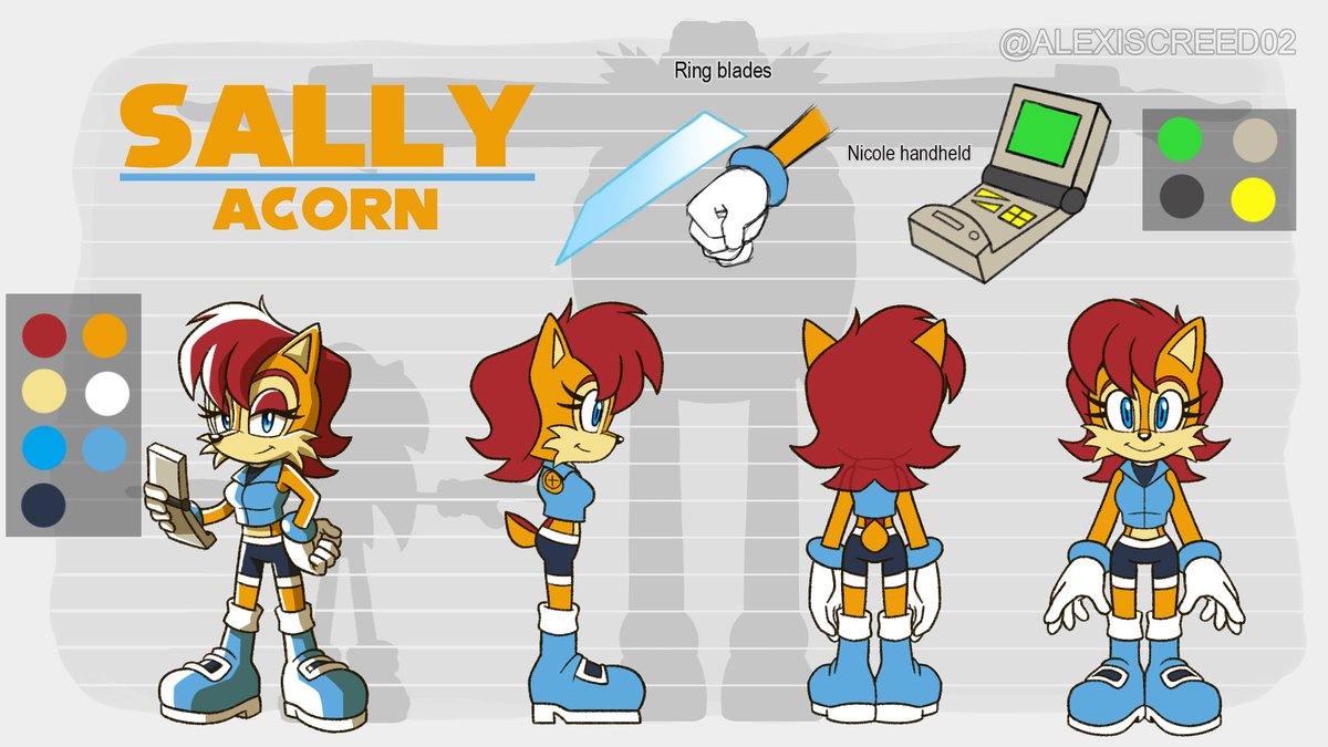 ALEXISCREED02's tweet image. Commission for @retroanimediva 
A character sheet of our favourite redhead chipmunk
#SonicTheHedgehog #fanart #sonicart #sonicfanart #artcommission #SonicArchie #SallyAcorn