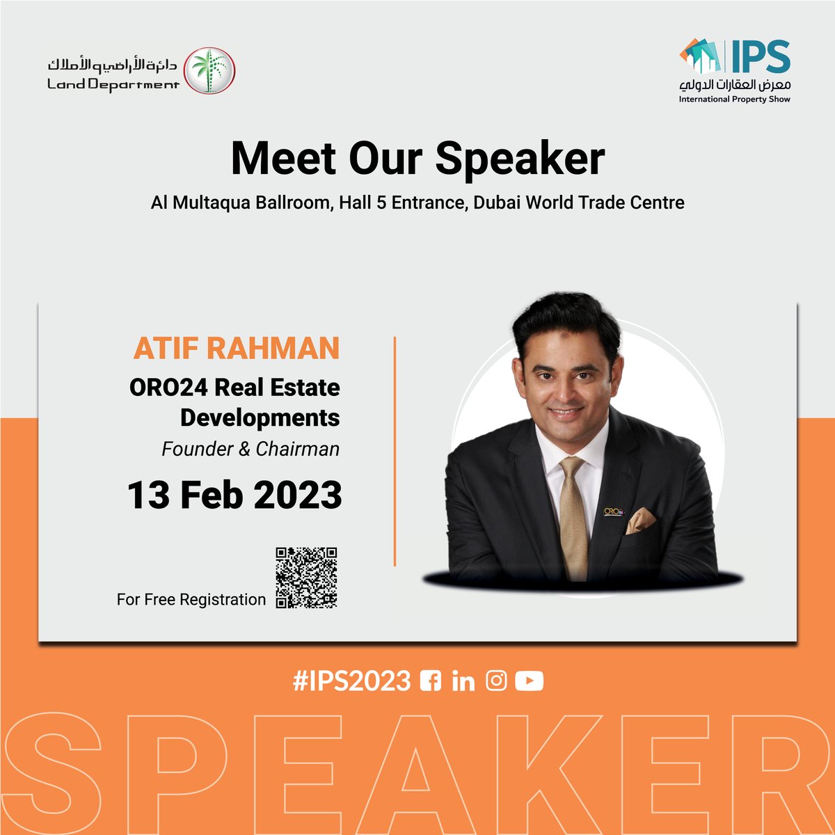 IntPropertyShow's tweet photo. Excited to announce our IPS Conference speaker, Atif Rahman! A visionary and leader in the Real Estate & Construction industry and the founder and chairman of Oro24.
.
.
.
#IPSConference #AtifRahman #RealEstate #Construction #SustainableDevelopment #InnovativeFinancialEngineering https://t.co/PlPhw1z3eq
