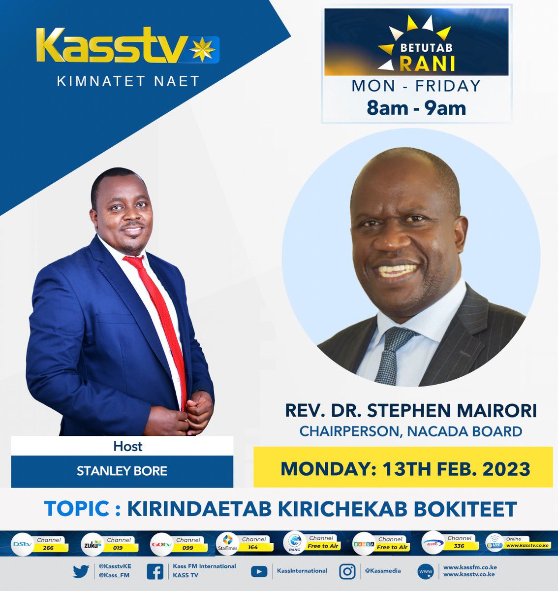 Karibu <a href="/kasstvKE1/">@kasstvKE</a> <a href="/NACADAKenya/">NACADA Kenya</a>