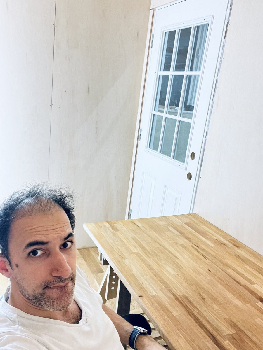 My goal this month is to convert this corner of my garage into a small room I can work from. https:/...