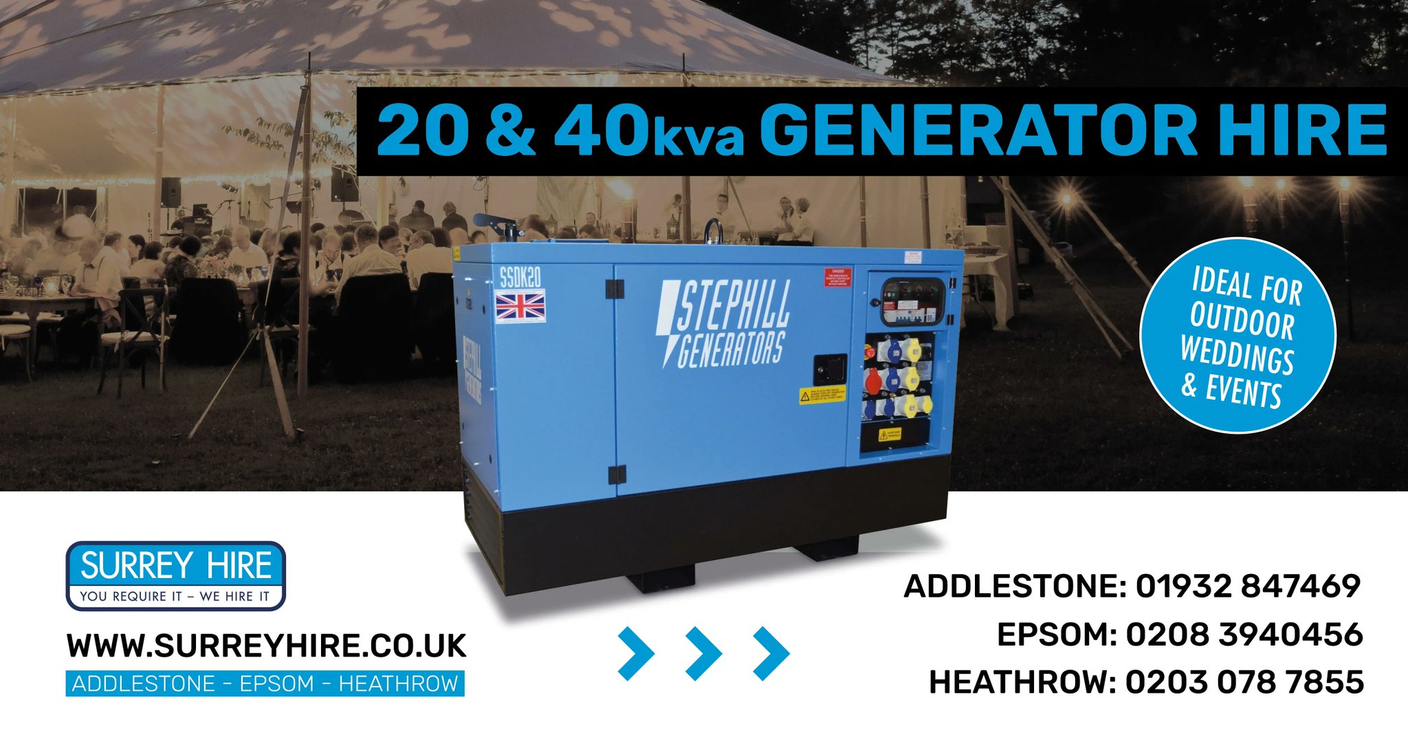 Surrey Hire & Sales ltd on Twitter "Super silenced diesel generator