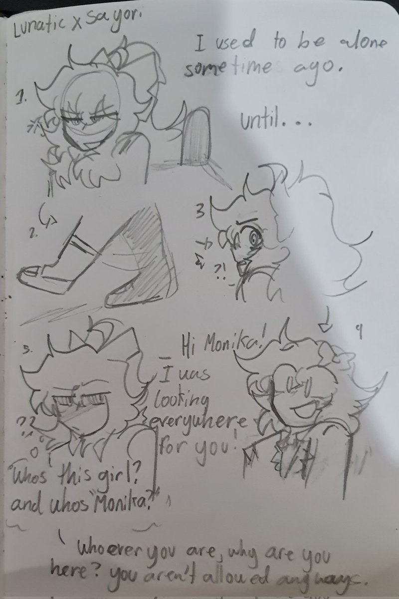 Sora1ka_'s tweet photo. This may not be canon, but an au comic:]

#DDLC #DDLCfanart 
(1/2) https://t.co/33WvKPkozg