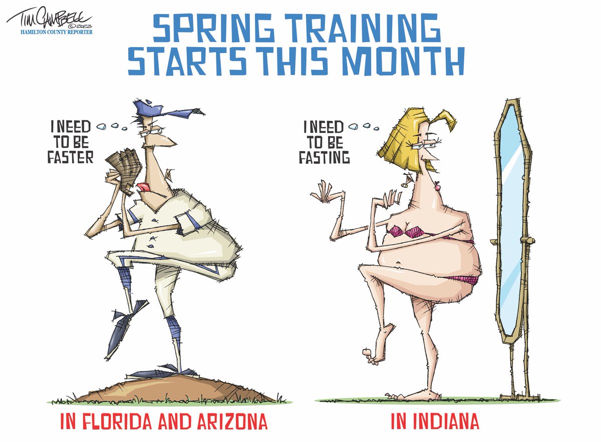 Spring Training 
#SpringTraining #BaseBall #Indiana #SwimsuitSeason @AAEC_Cartoonist @EandPCartoons @IndianaJournos