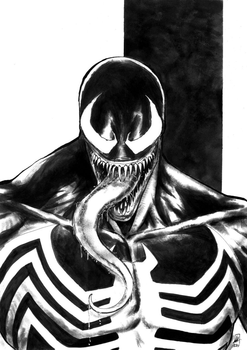marex05's tweet photo. A #Venom #illustration, pencil and ink on paper. If you like what you see and would like a similar commission (subject to your choice), let me know. Enjoy!
#MarvelComis #Marvel #MarvelStudios #Sony #WeAreVenom #original #originalart #inkonpaper #inkdrawing #comicbooks #comics https://t.co/BOJt6n8FYt