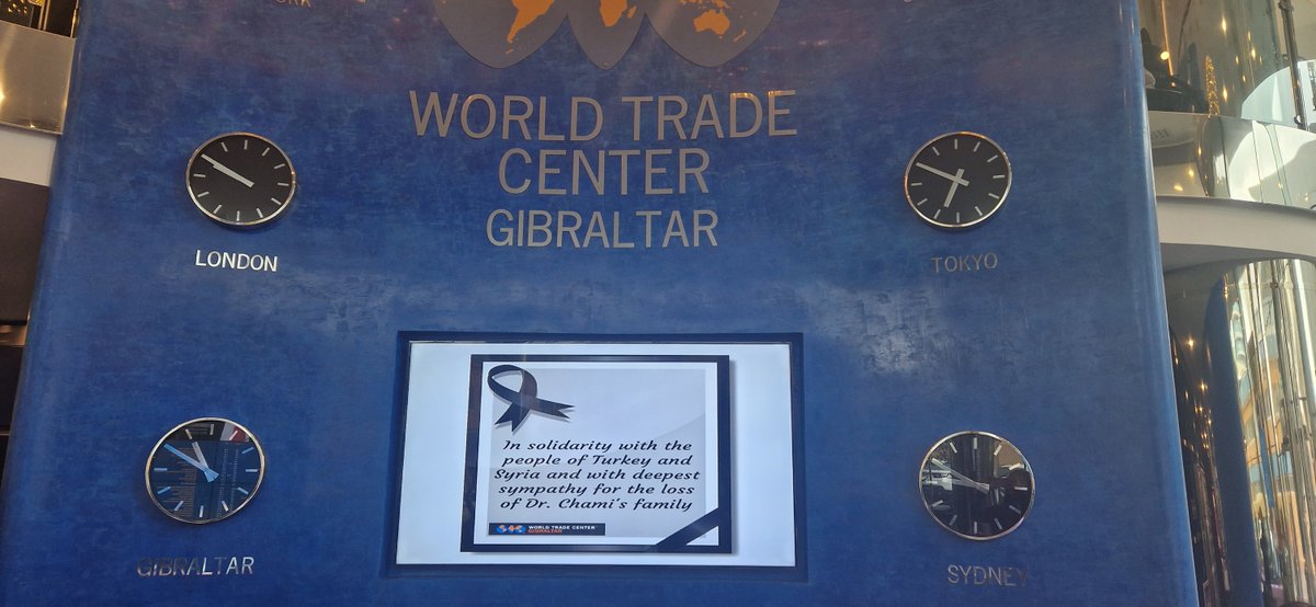 Sad day for #Gibraltar The community has tragically lost Dr. Chami. We would like to express our most sincere condolences to his family &amp; friends &amp; keep praying for the people of #Turkey &amp; #Syria. We will honour them with a minute-silence today at midday.
