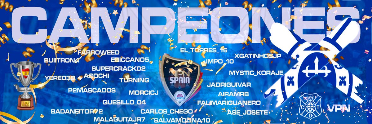 VPNCDTenerife's tweet photo. SOMOS CAMPEONES DE @VPN_SPAIN 2da DIV
Una liga larga y muy competida que finalmente nos llevamos.
Felicitar a todos los rivales por su pedazo de temporada.
Nos vemos en 1era🏴󠁧󠁢󠁳󠁣󠁴󠁿💥 https://t.co/JI3fFgBu9n