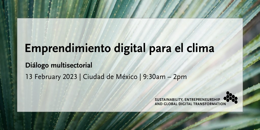 Our SET-Team is in #MexicoCity! Today, they will host a multi-stakeholder dialogue (MSD) together w/ @GIZMexico. Join the dialogue w/ local #NGOs, #policymakers &amp; #experts to discuss the potential of #digital #entrepreneurship on new #climate solutions.
👉hiig.de/en/events/entr…