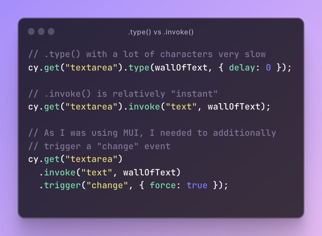 A drian on twitter noticed a slow cypress test and tracked it back
