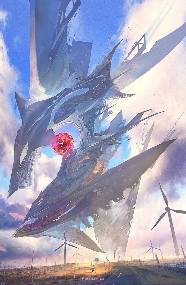 「FLYING OBJECTっていう題名でいくつも描いてます凍てつく冬の乾いた空の」|維吹 / IBUKI　5月コミティア F19bのイラスト