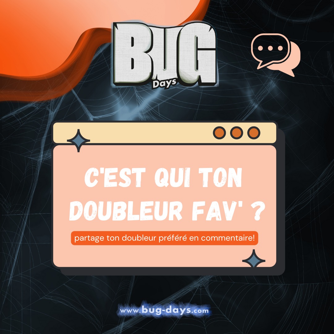 BUG_Days's tweet photo. 𝗕𝗮𝗹𝗮𝗻𝗰𝗲 𝘁𝗼𝗻 𝗱𝗼𝘂𝗯𝗹𝗲𝘂𝗿 𝗽𝗿𝗲𝗳🥹
Parce qu'en lançant cette 3ème édition, on s'est dit qu'il sera bien d'apprendre à connaitre un peu plus en détails vos goûts ! Vous êtes d'accord ? 😏
🖤 Quel est votre doubleur/doubleuse favoris ?
#BUGDays #Doubleur https://t.co/YPEHMccr3c