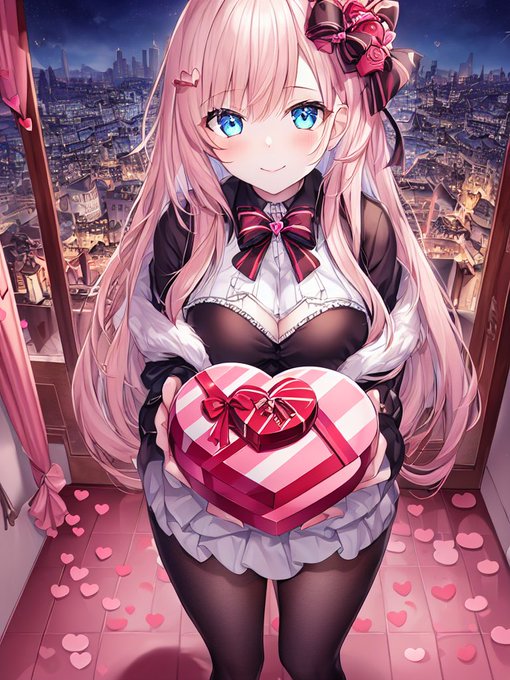 「愛がいっぱいだよ💖」
#バレンタイン 
#バレンタインイラスト 
 AI 