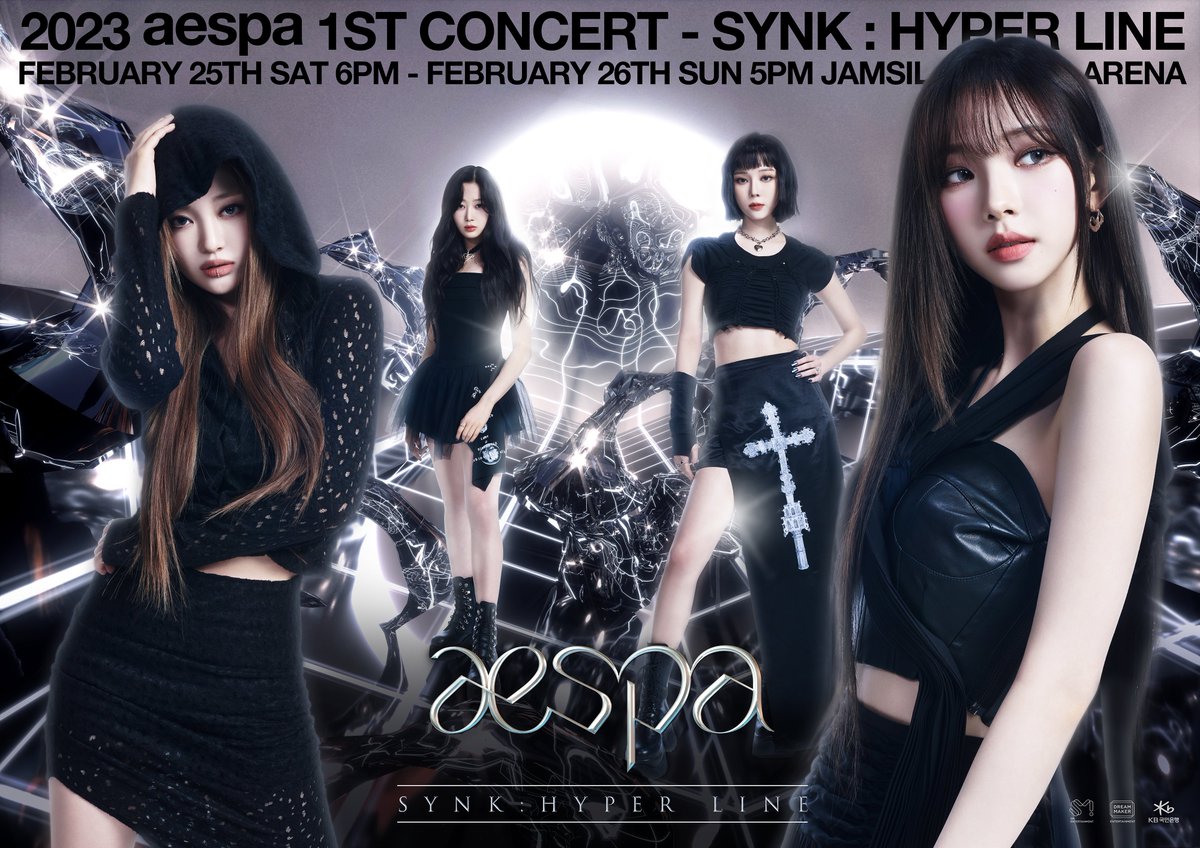 2023 aespa 1st Concert ’SYNK : HYPER LINE‘

〖 잠실실내체육관 〗 
➫2023.02.25(SAT) - 6PM(KST) 
➫2023.02.26(SUN) - 5PM(KST) + ONLINE 

#aespa #SYNK_HYPERLINE #aespa1stConcertSYNK_HYPERLINE
