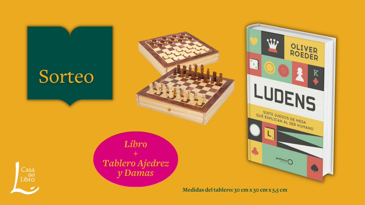 casadellibro's tweet photo. ♟️SORTEO♟️
Sorteamos 5 libros de #Ludens (https://t.co/0JTeJxxarS), de @OllieGamerz➕5 tableros de ajedrez y damas. ¡Participa!
1️⃣ Síguenos a@casadellibro y @geoplaneta 
2️⃣ RT
3️⃣ Dinos quién es esa persona a la que vas a retar a una partida si ganas
BBLL:https://t.co/7IyogNJkv8 https://t.co/3qOa1R2wHP