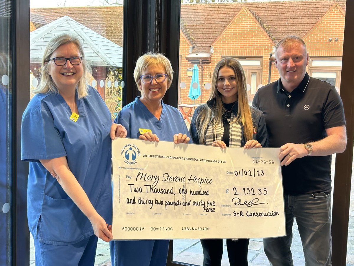 MSHospice's tweet image. It was our pleasure to welcome Steve and Megan from @sr_constructltd to the Hospice to present £2,132 to us by way of a donation from their Charity of the Year Fundraising 🥰

We are looking forward to working with you in 2023 and nurturing our ongoing relationship!