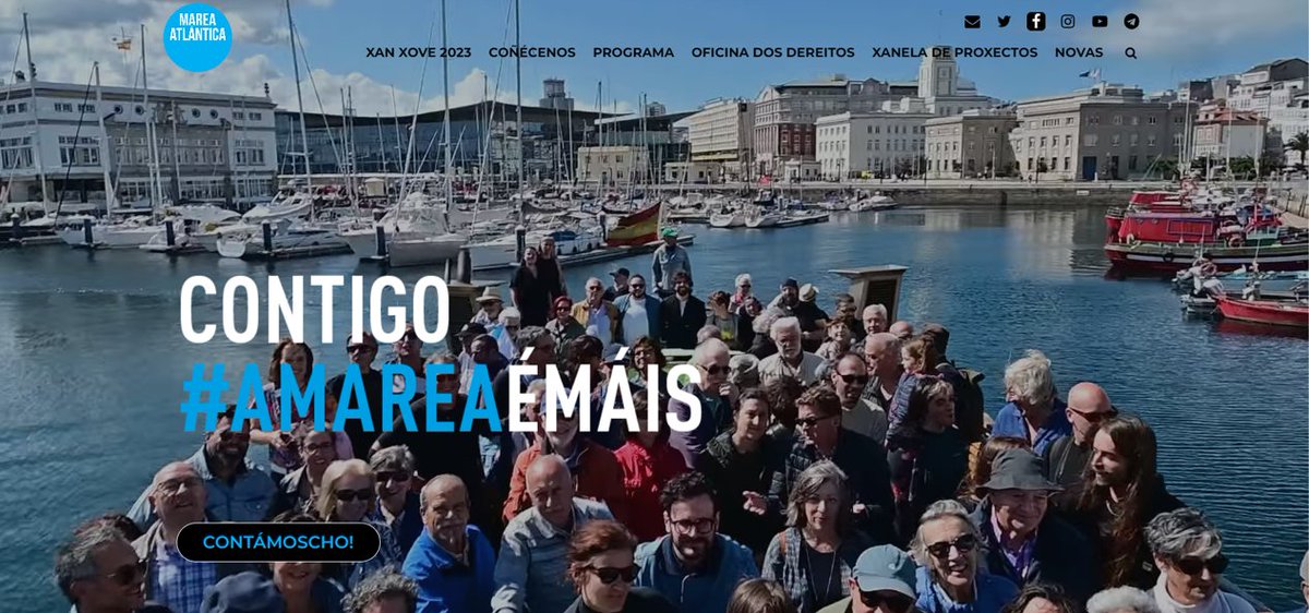 mareatlantica's tweet photo. 🌐Estreamos nova web‼️ En https://t.co/ppBF1bpvUd xa podes facer as túas achegas ao noso #ProgramaParticipativo e coñecer a candidatura de #XanXove2023. Fasnos unha visita? https://t.co/ipR1Qbv0LQ